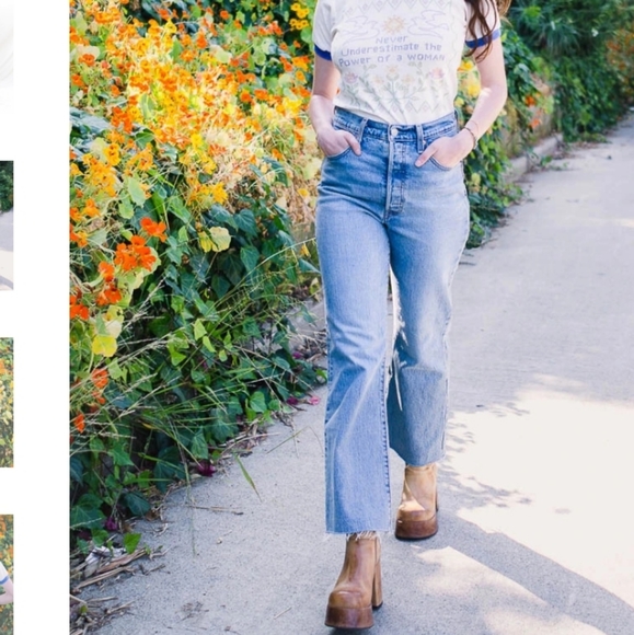 Levi's Ribcage Extra High Rise Flare Cropped Jeans - Picture 5 of 7